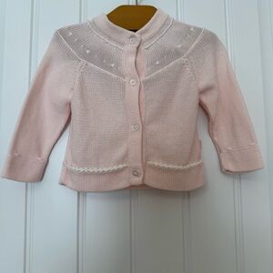 Bella Bliss Baby Girl Pink Knit Cardigan